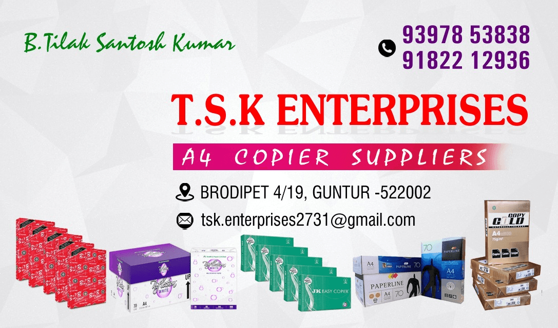 T.S.K Enterprises business card